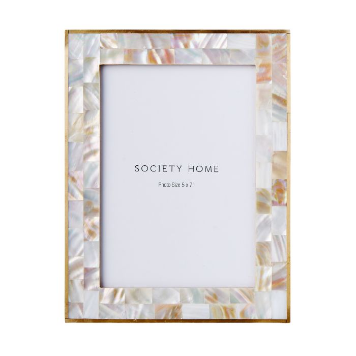 Mother of Pearl Inlay Photo Frame 5x7''-Decor Items-Society Home-The Bay Room