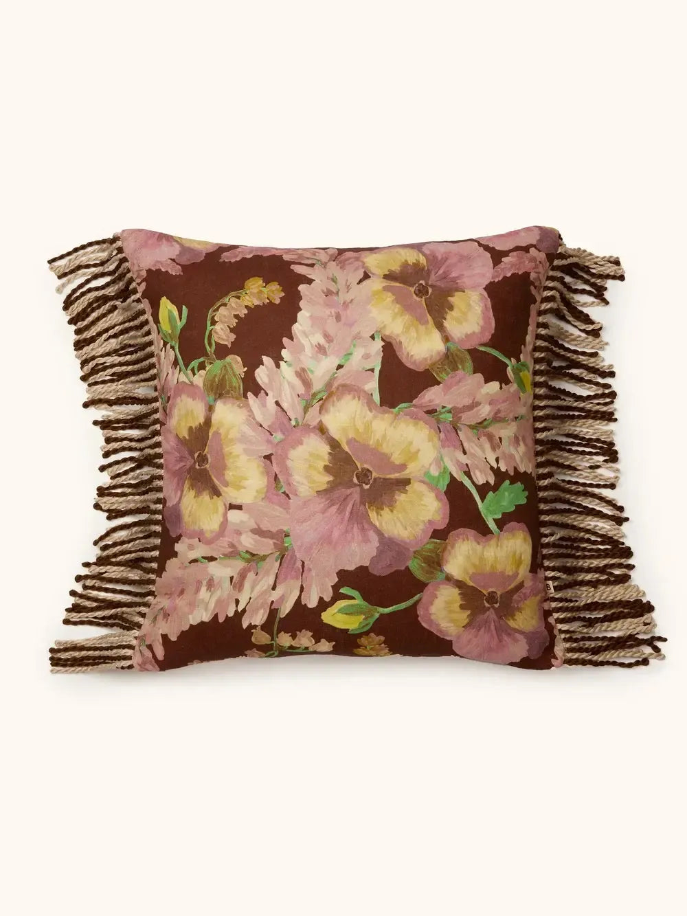 Mountain Floral Cocoa 50cm Cushion-Soft Furnishings-Bonnie & Neil-The Bay Room