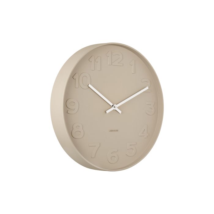 Mr Brown Wall Clock 38x38x6cm Sand Brown-Wall Decor-Karlsson-The Bay Room