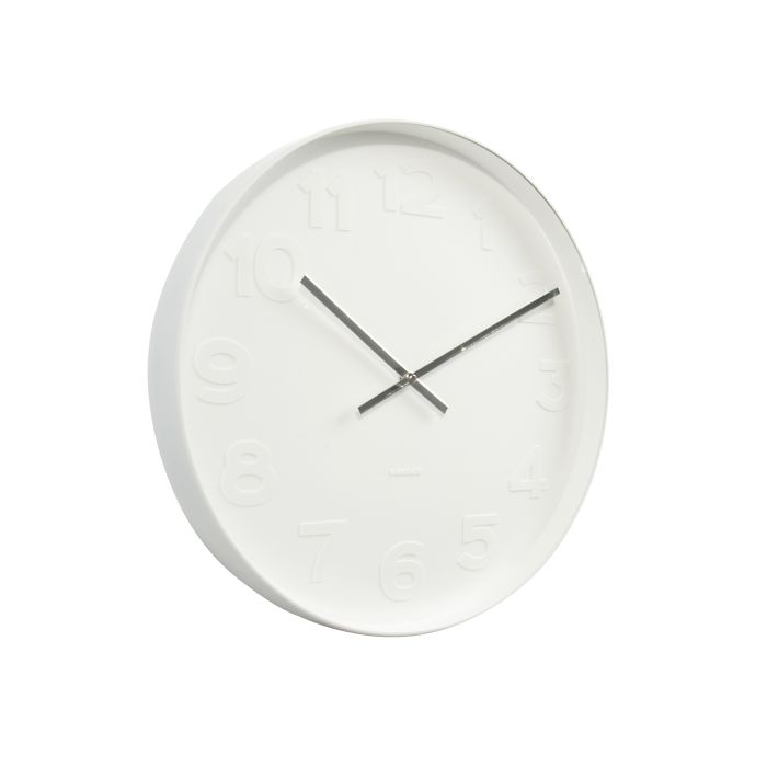 Mr White Wall Clock 38x38x6cm White-Wall Decor-Karlsson-The Bay Room