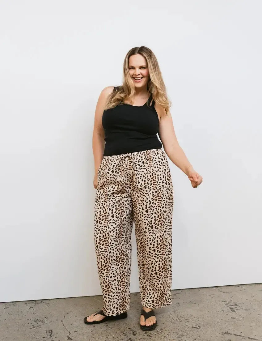 Mumza Twill Pants in Leopard-Pants-Sonny Label-The Bay Room