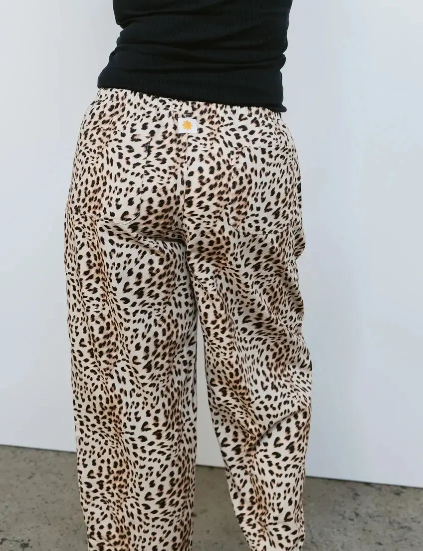 Mumza Twill Pants in Leopard-Pants-Sonny Label-The Bay Room