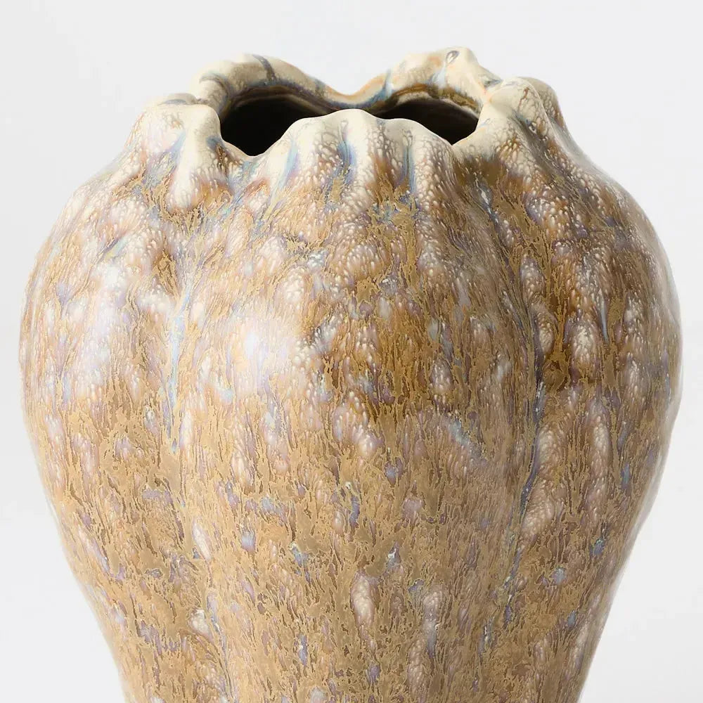 Nagio Vase Caramel 19x15cm-Pots, Planters & Vases-Floral Interiors-The Bay Room