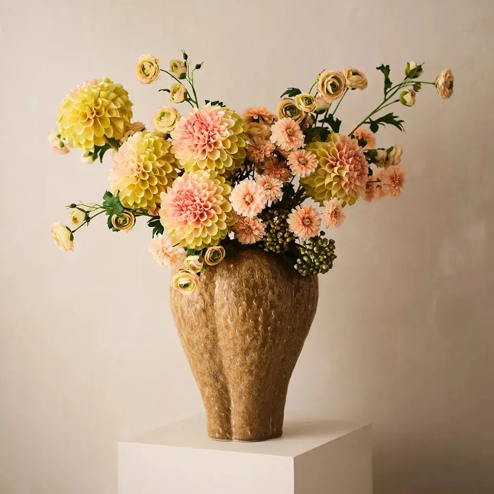 Nagio Vase Caramel 40x29cm-Pots, Planters & Vases-Floral Interiors-The Bay Room