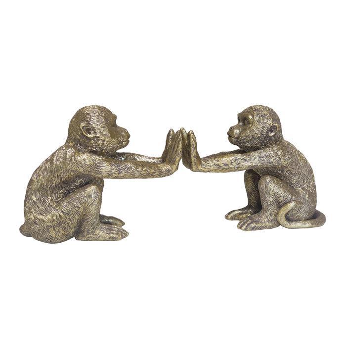 Nairobi Gold Resin Monkey Bookends-Decor Items-Pure Homewares-The Bay Room