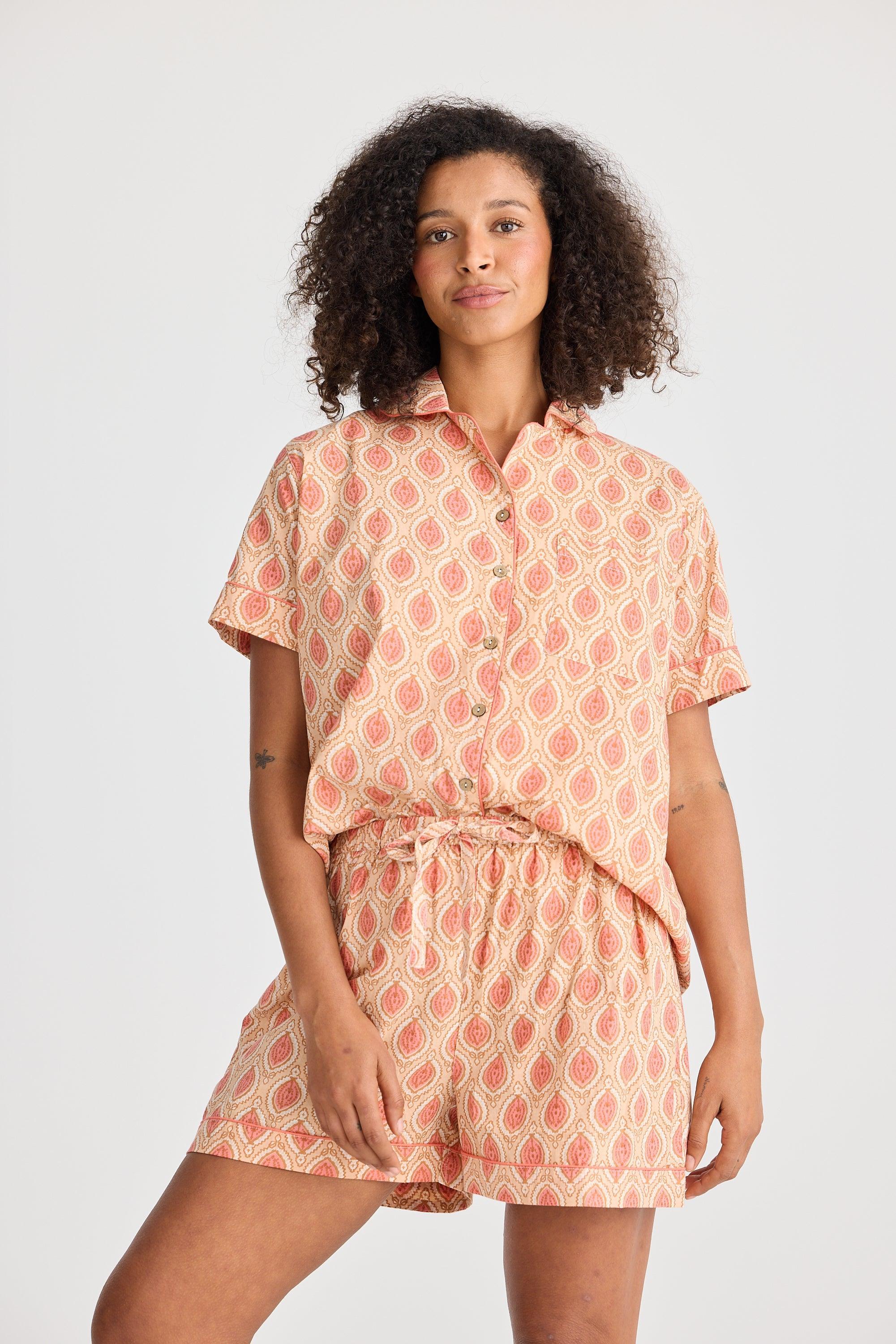 Namaste Pyjama Set - Petals Print-Holiday-The Bay Room