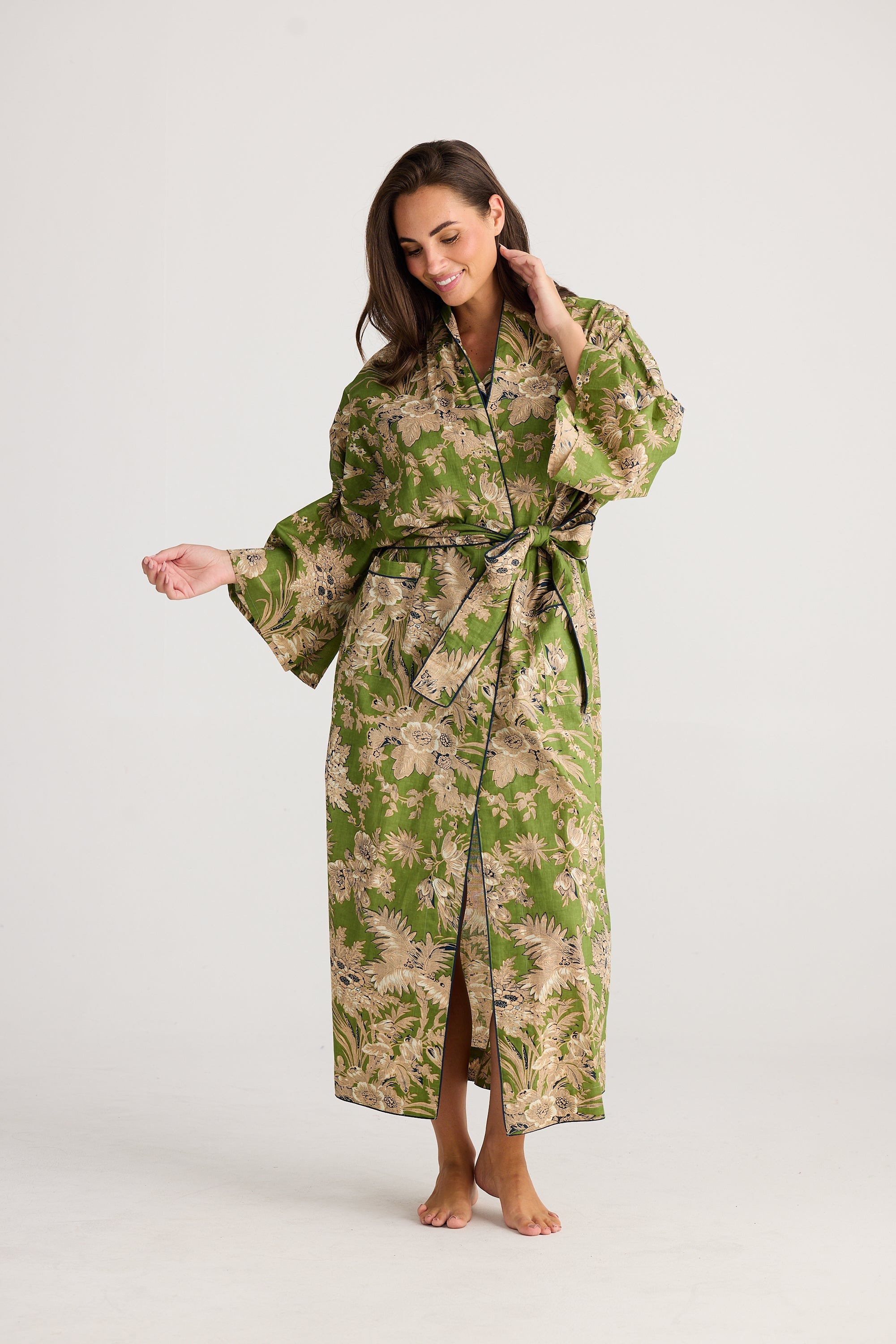 Namaste Robe - Haveli Print-Sleepwear & Robes-Holiday Life-The Bay Room