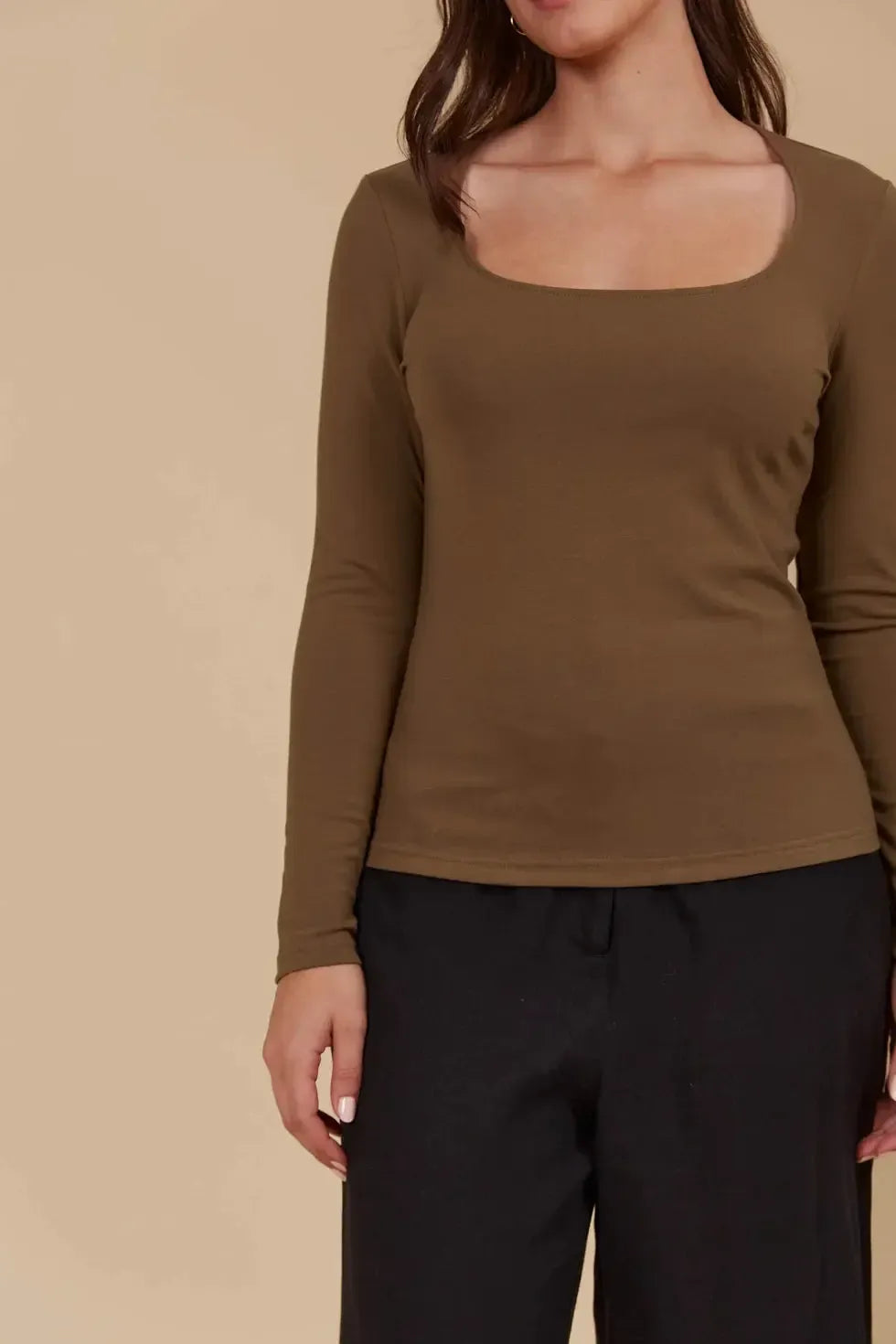 Naria Scoop Neck Top - Toffee-Tops-Isle Of Mine-The Bay Room