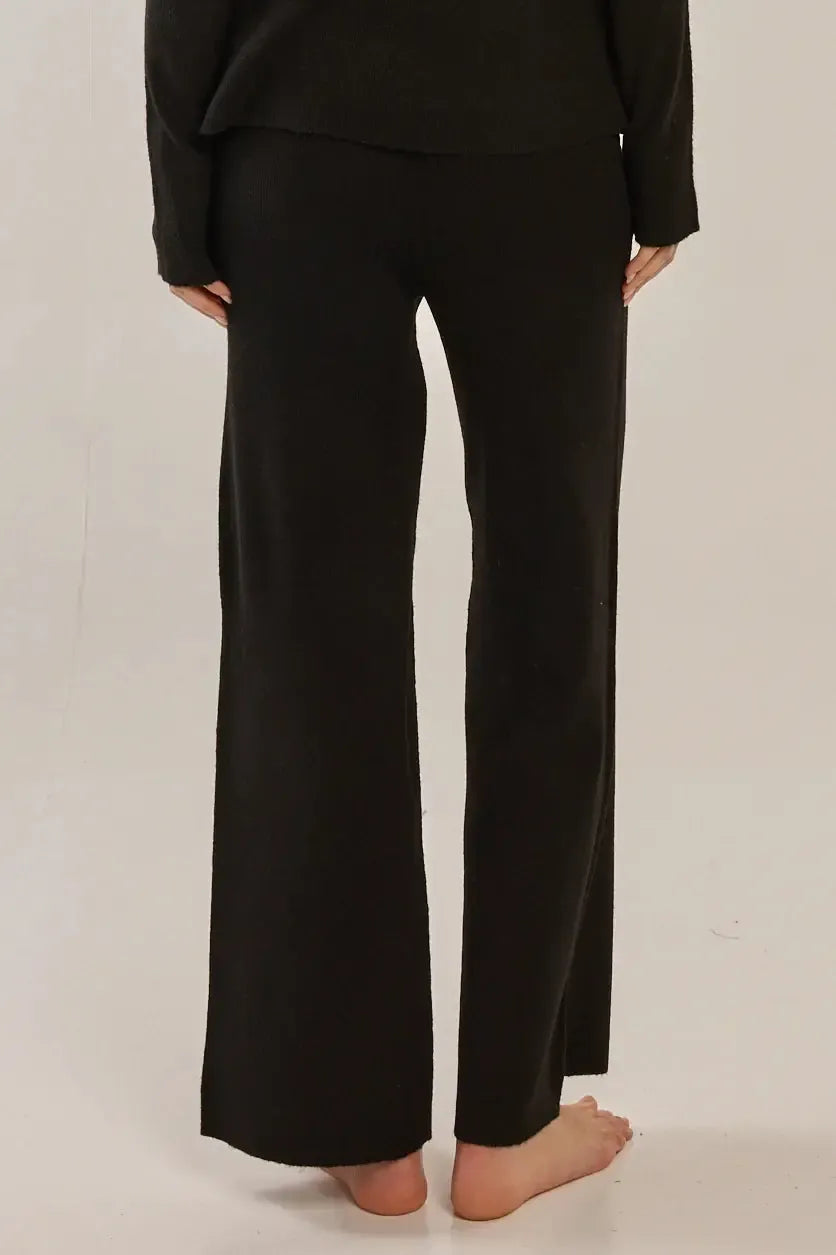 Nash Knit Pant - Black-Pants-Betty Basics-The Bay Room
