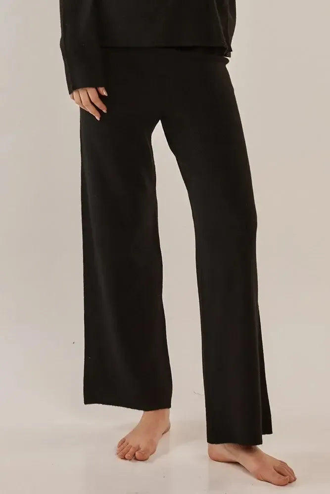 Nash Knit Pant - Black-Pants-Betty Basics-The Bay Room
