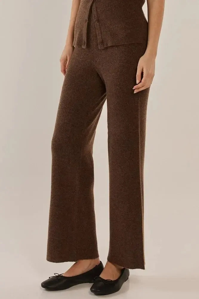 Nash Knit Pant - Espresso-Pants-Betty Basics-The Bay Room