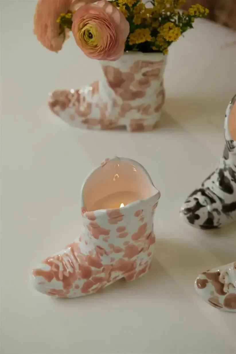 Nashville Ceramic Cowboy Boot Candle 6oz - Cactus Flower-Candles & Fragrances-Paddywax-The Bay Room