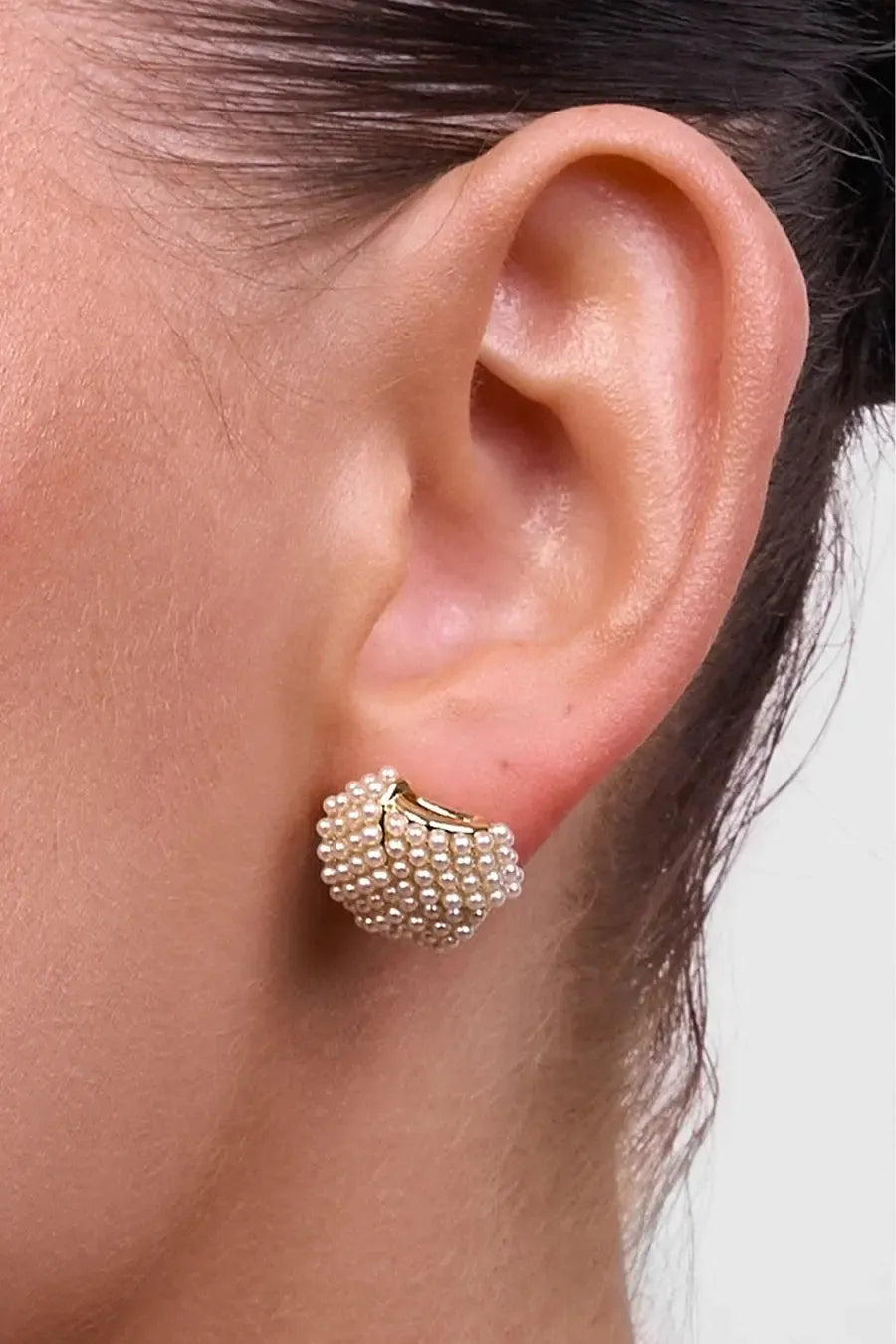 Natalina Gold Pearl Earring-Jewellery-Liberte-The Bay Room