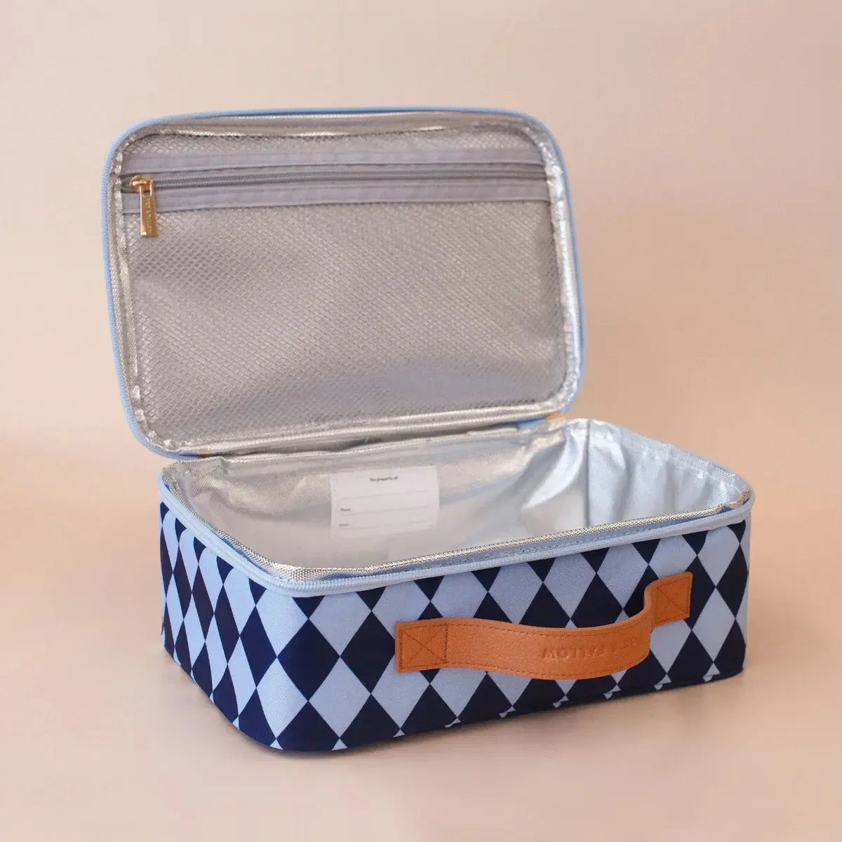 Navy Diamonds Large Lunch Bag-Nursery & Nurture-Fox & Fallow-The Bay Room