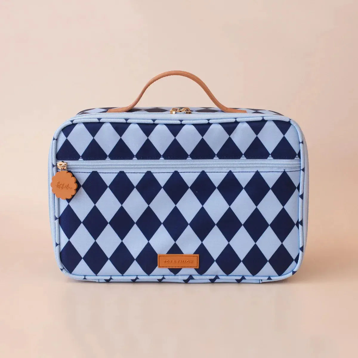 Navy Diamonds Large Lunch Bag-Nursery & Nurture-Fox & Fallow-The Bay Room