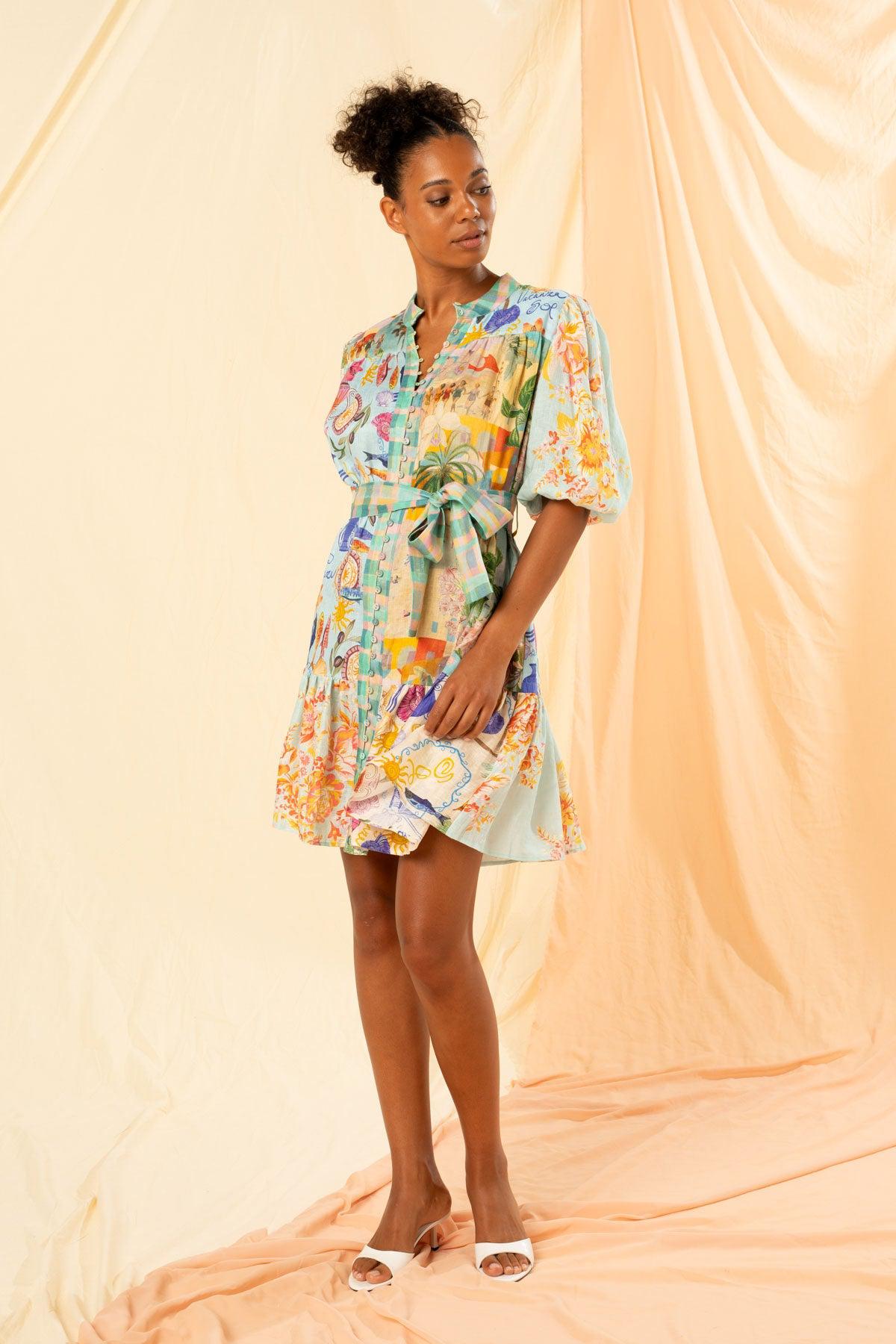 Nella Mini Shirt Dress-Dresses-Kachel-The Bay Room