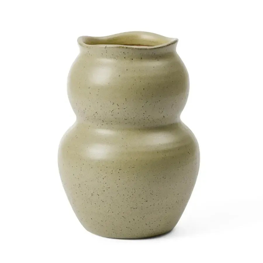 Neve Vase Green Large 16x22.5cm-Pots, Planters & Vases-Madras Link-The Bay Room