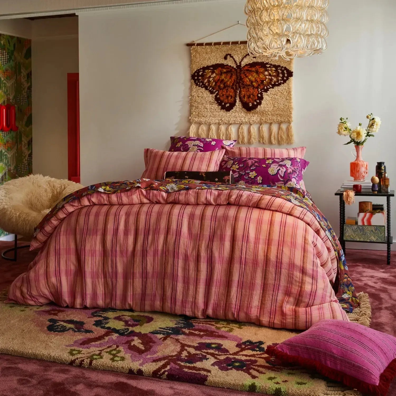 Nicolette Linen Quilt Cover - Poudre-Soft Furnishings-Sage & Clare-The Bay Room