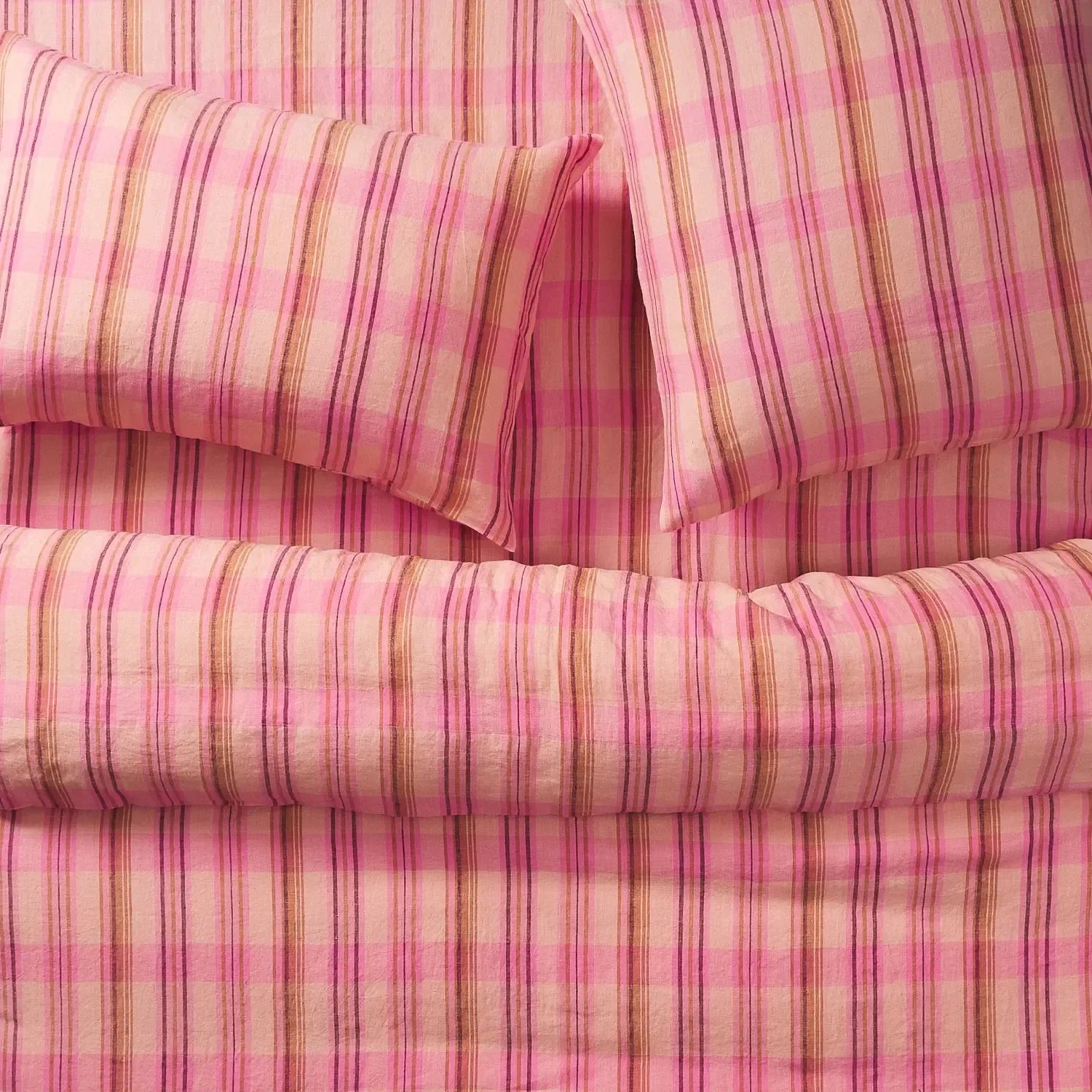 Nicolette Linen Sheets - Poudre-Soft Furnishings-Sage & Clare-The Bay Room