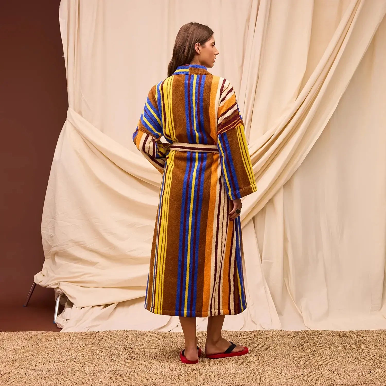 Nicolette Towelling Robe - Russet-Sleepwear & Robes-Sage & Clare-The Bay Room