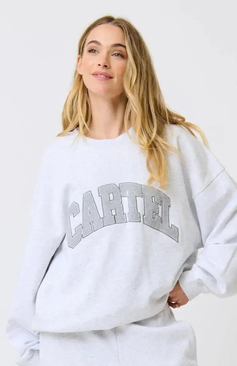Nina Sweater - Grey Marle-Knitwear & Jumpers-Cartel & Willow-The Bay Room