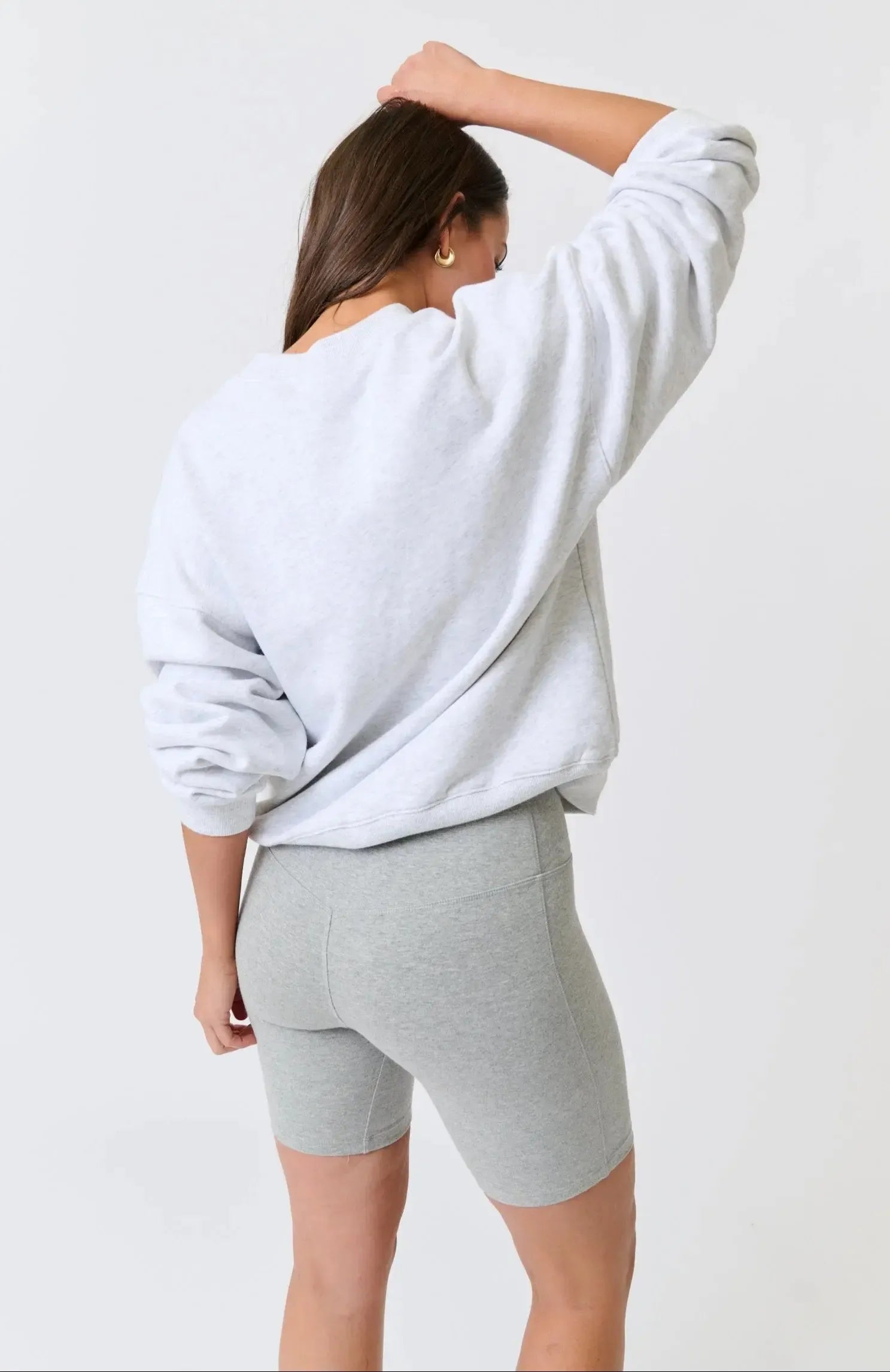 Nina Sweater - Grey Marle Varsity-Knitwear & Jumpers-Cartel & Willow-The Bay Room