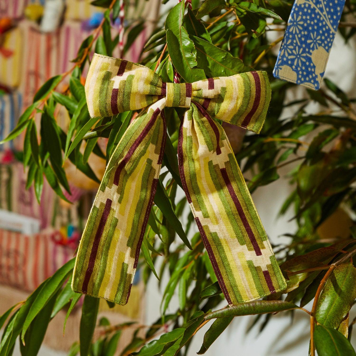 Nisha Bow Decoration - Palm-Christmas-Sage & Clare-The Bay Room