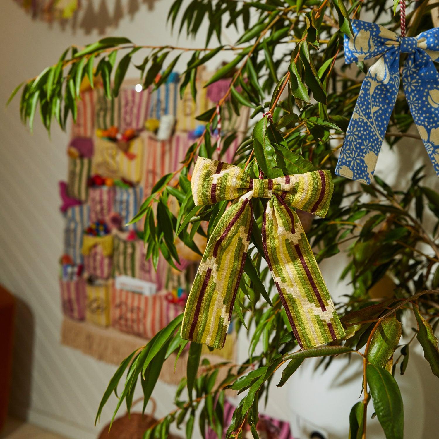 Nisha Bow Decoration - Palm-Christmas-Sage & Clare-The Bay Room