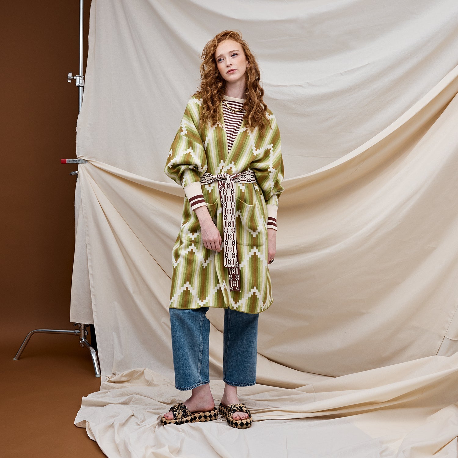 Nisha Jacquard Robe-Sleepwear & Robes-Sage & Clare-The Bay Room