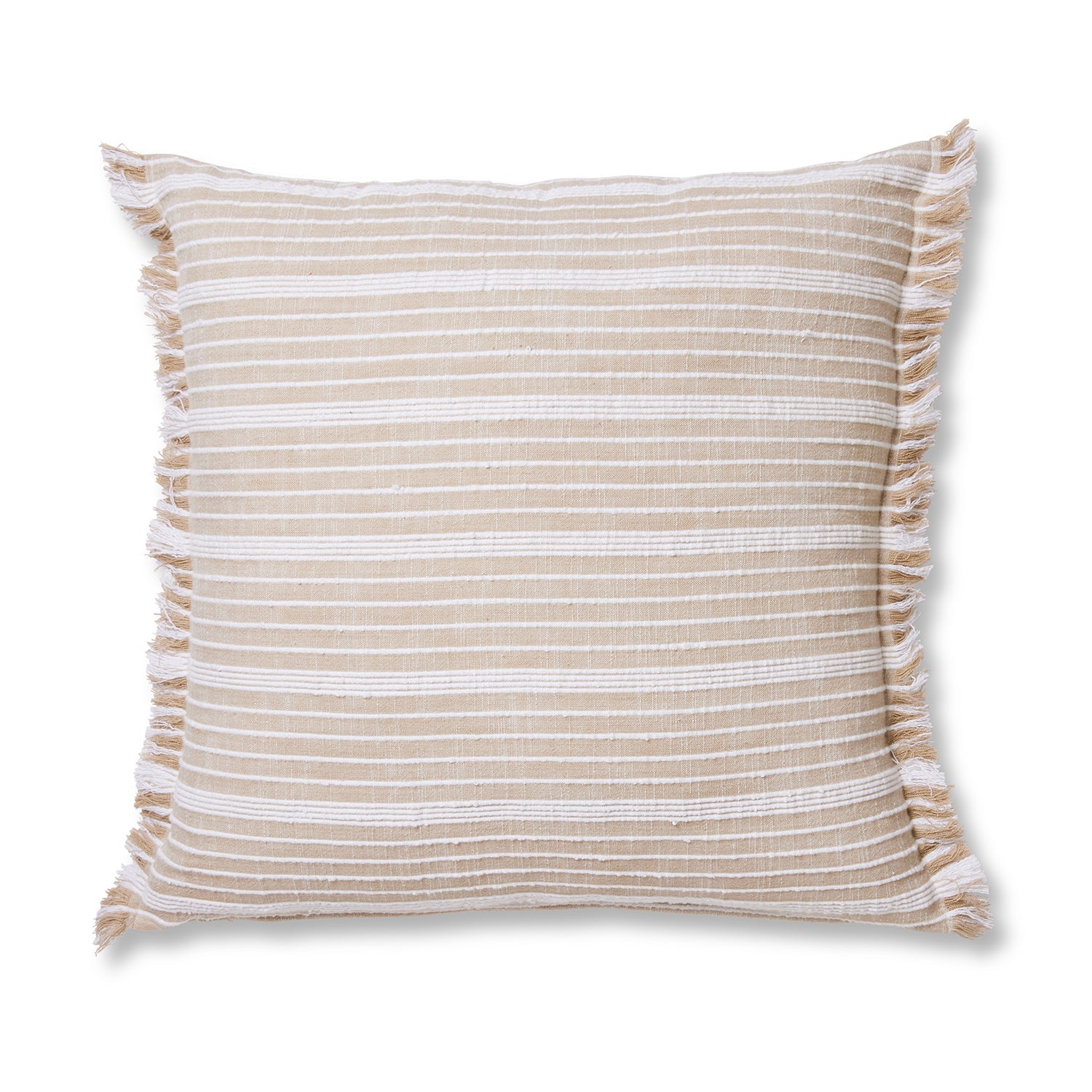 Nixon Beige Stripe Cushion 50x50cm-Soft Furnishings-Madras Link-The Bay Room