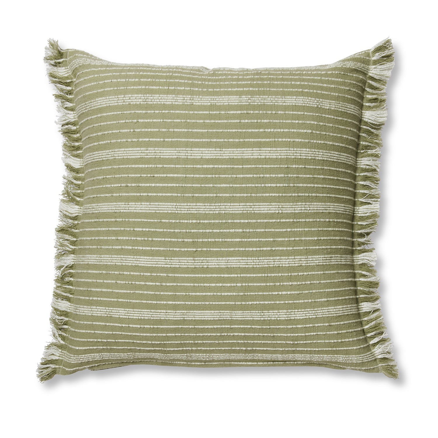 Nixon Green Stripe Cushion 50x50cm-Soft Furnishings-Madras Link-The Bay Room