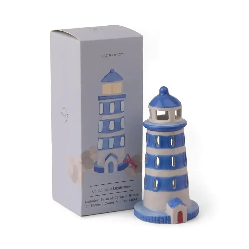No. 07 - Lighthouse Style Incense & Tea Light Holder (1 Tea Light & 20 Incense Cones)-Candles & Fragrances-Paddywax-The Bay Room