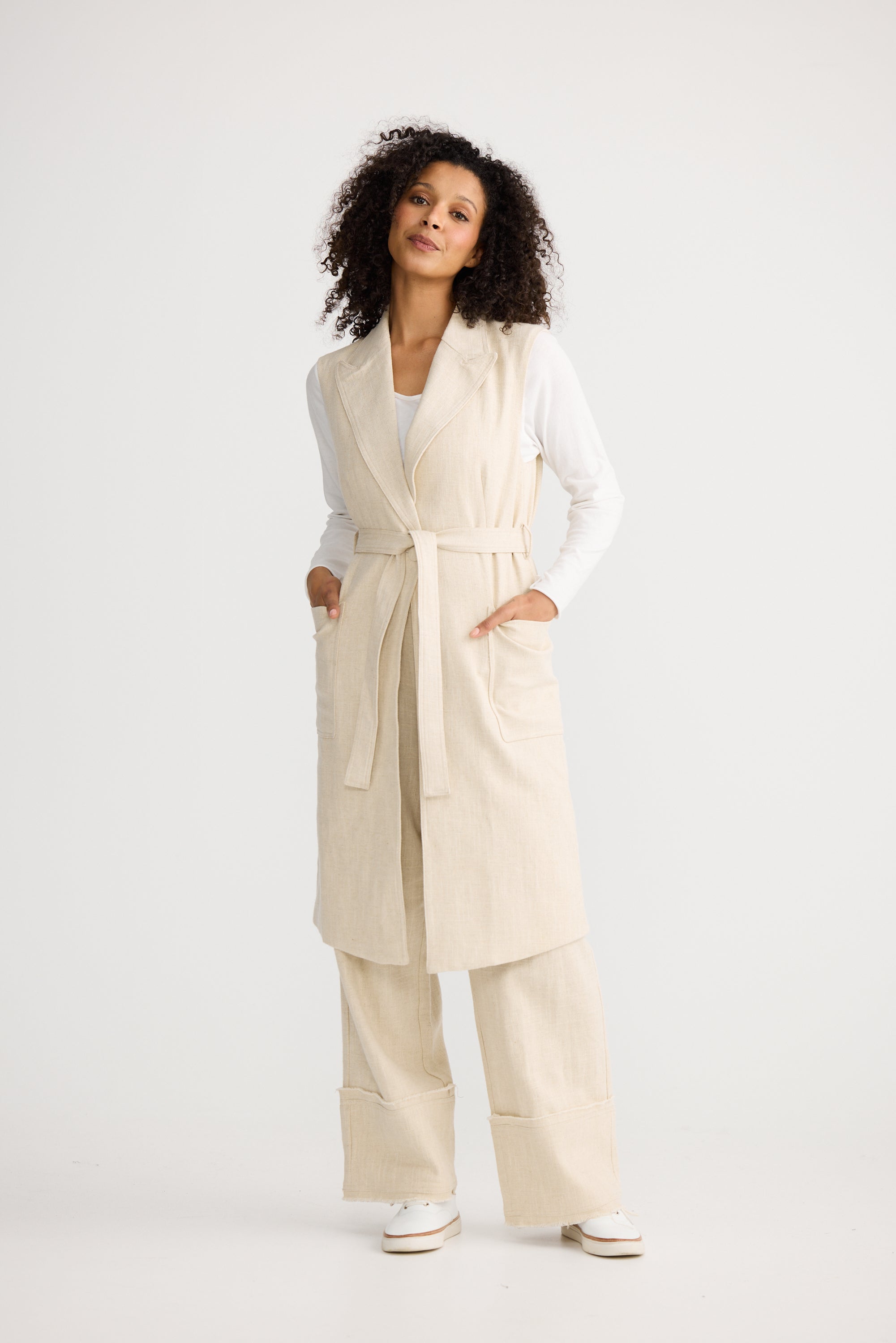 Noa Vest - Natural-Jackets, Coats & Vests-The Shanty Corporation-The Bay Room