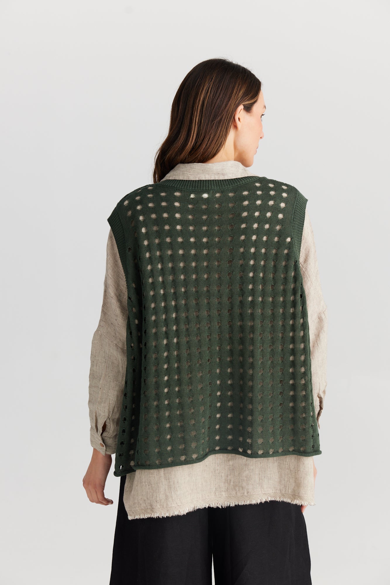 Nola Knit Vest - Forest-Knitwear & Jumpers-The Shanty Corporation-Onesize-The Bay Room
