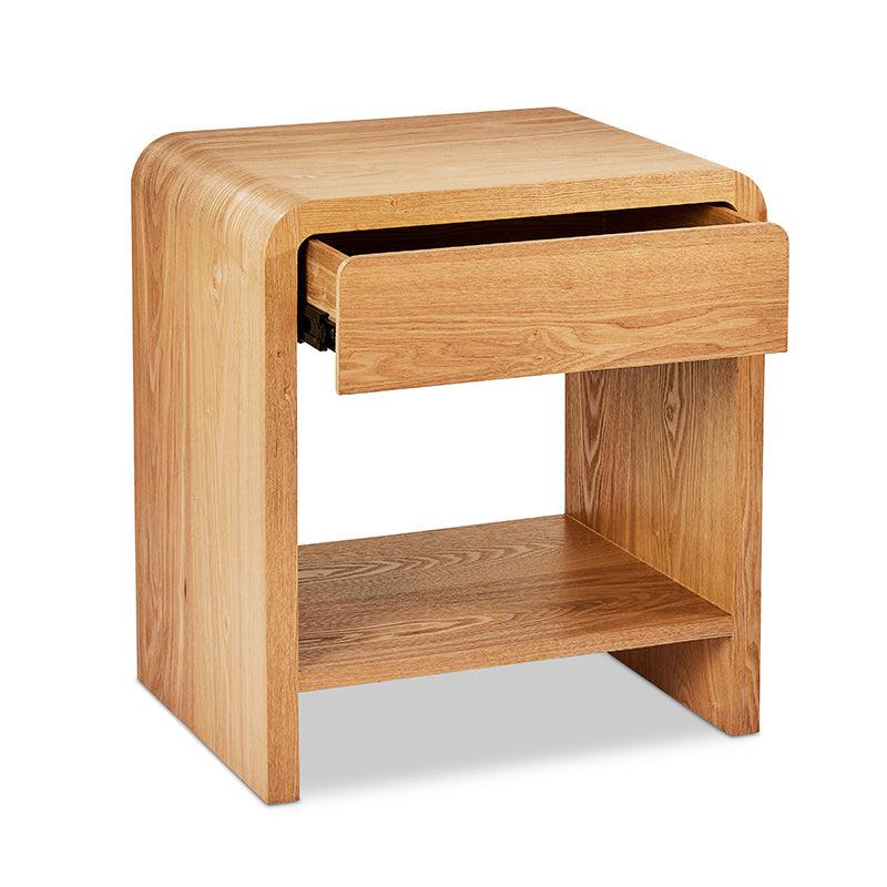 Nolan Oak Bedside Table-Furniture-Madras Link-The Bay Room