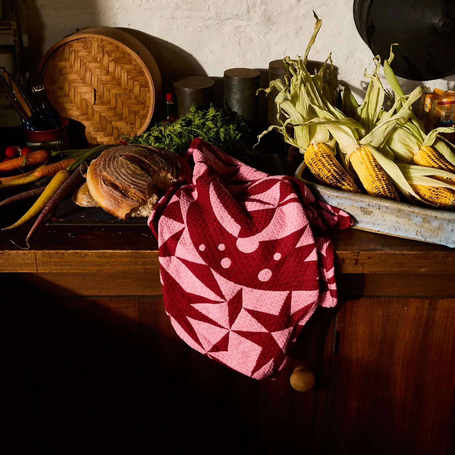 Nora Tea Tea Towel - Dahlia-Kitchenware-Sage & Clare-The Bay Room
