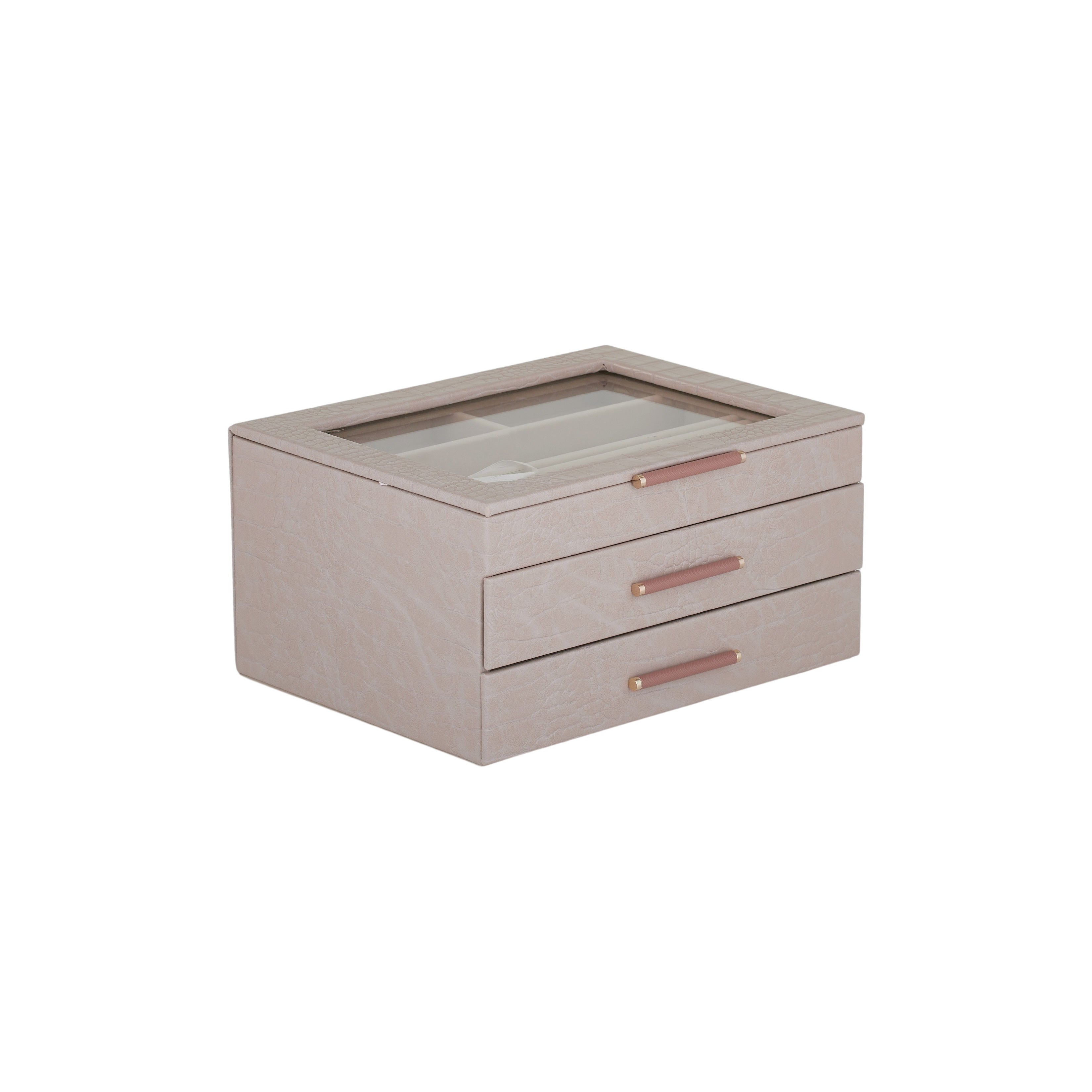 Nova Croc Large Jewellery Box 27x21x14cm - Nude-Decor Items-Coast To Coast Home-The Bay Room