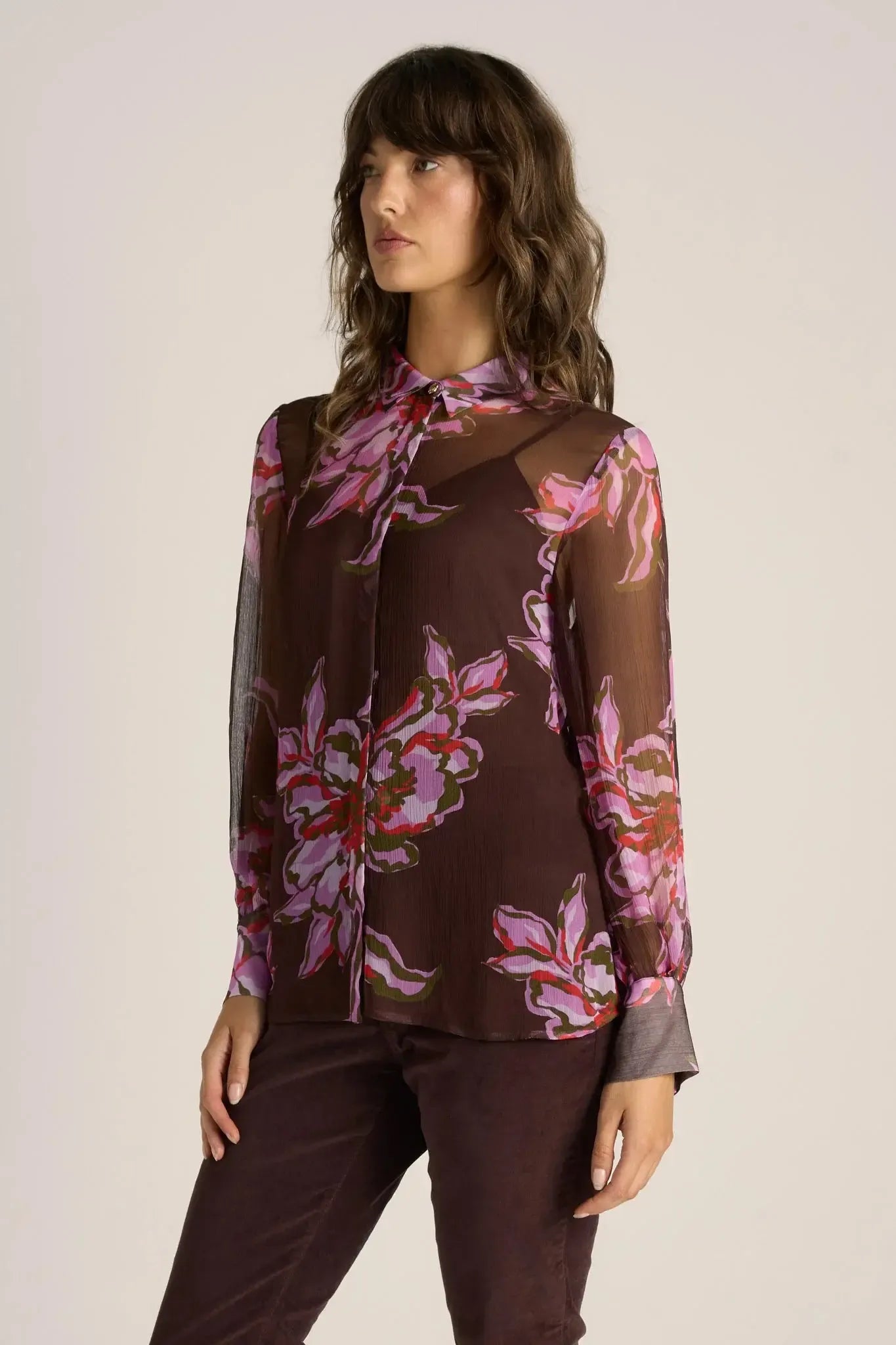 Nyomi Blouse - Dark Flower Print-Tops-Fate + Becker-The Bay Room