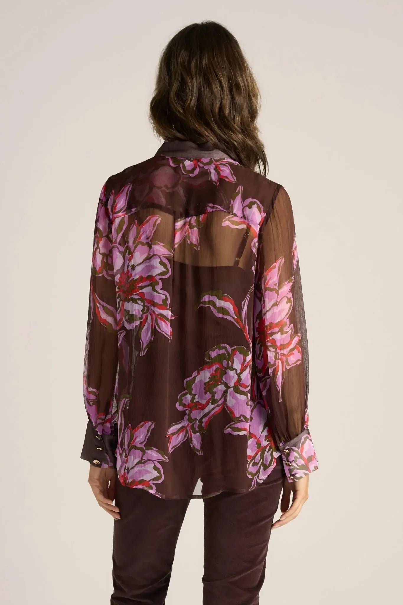 Nyomi Blouse - Dark Flower Print-Tops-Fate + Becker-The Bay Room