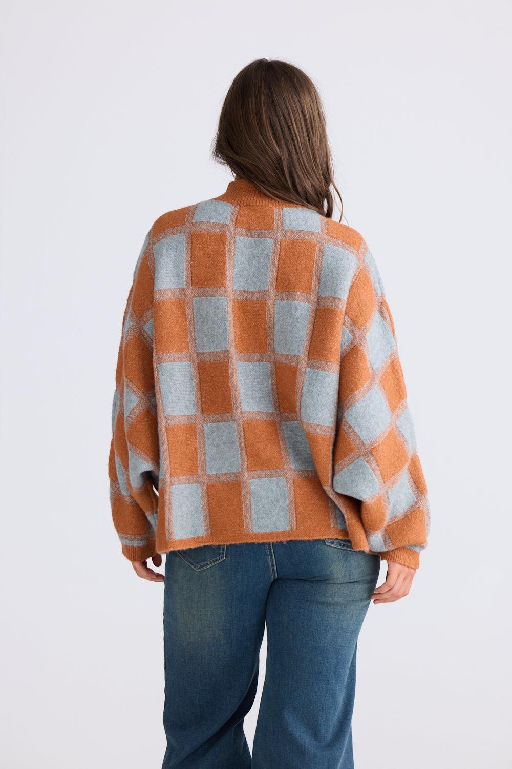 Nyx Knit - Teal/Ochre-Knitwear & Jumpers-Talisman-The Bay Room