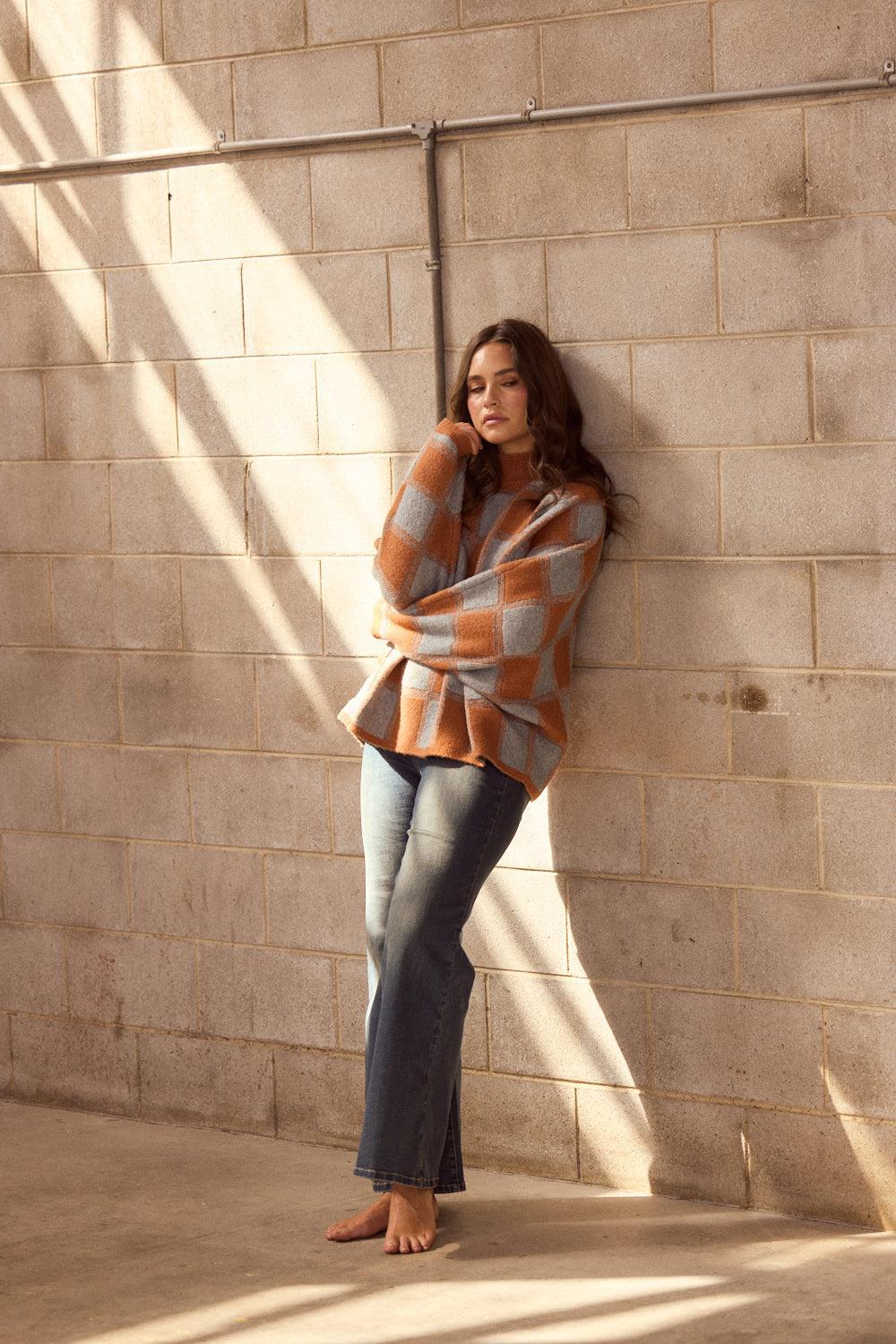 Nyx Knit - Teal/Ochre-Knitwear & Jumpers-Talisman-The Bay Room