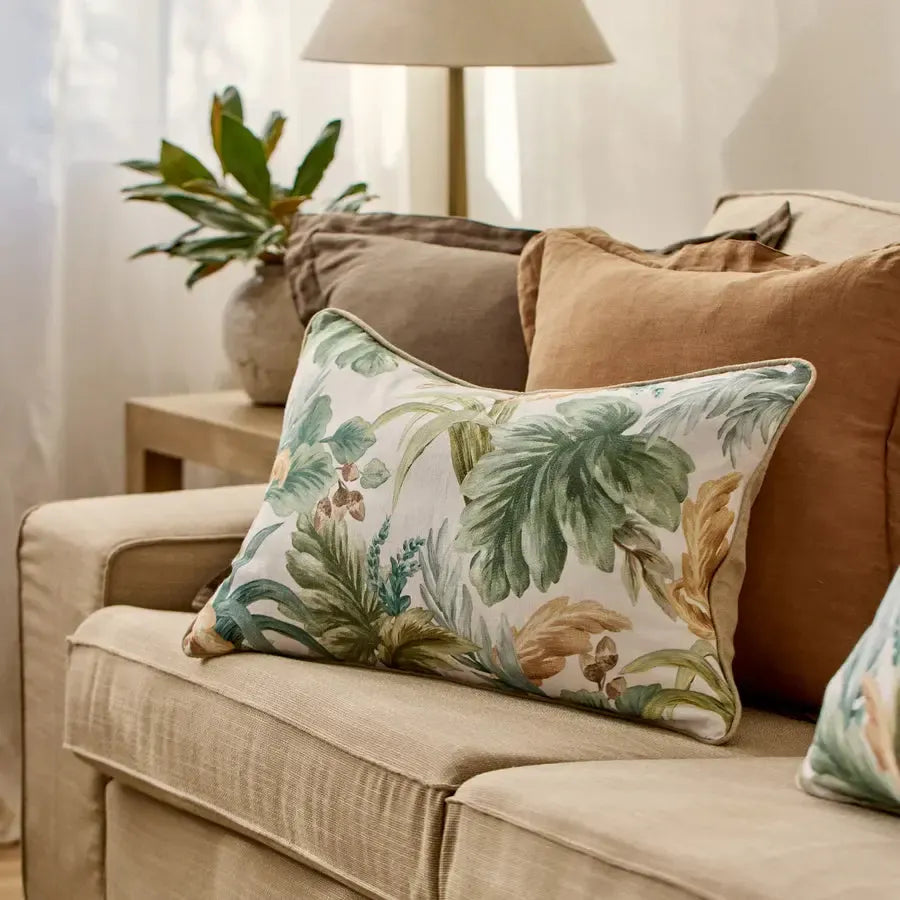 Oakfield Green Cushion 40x60cm-Soft Furnishings-Madras Link-The Bay Room