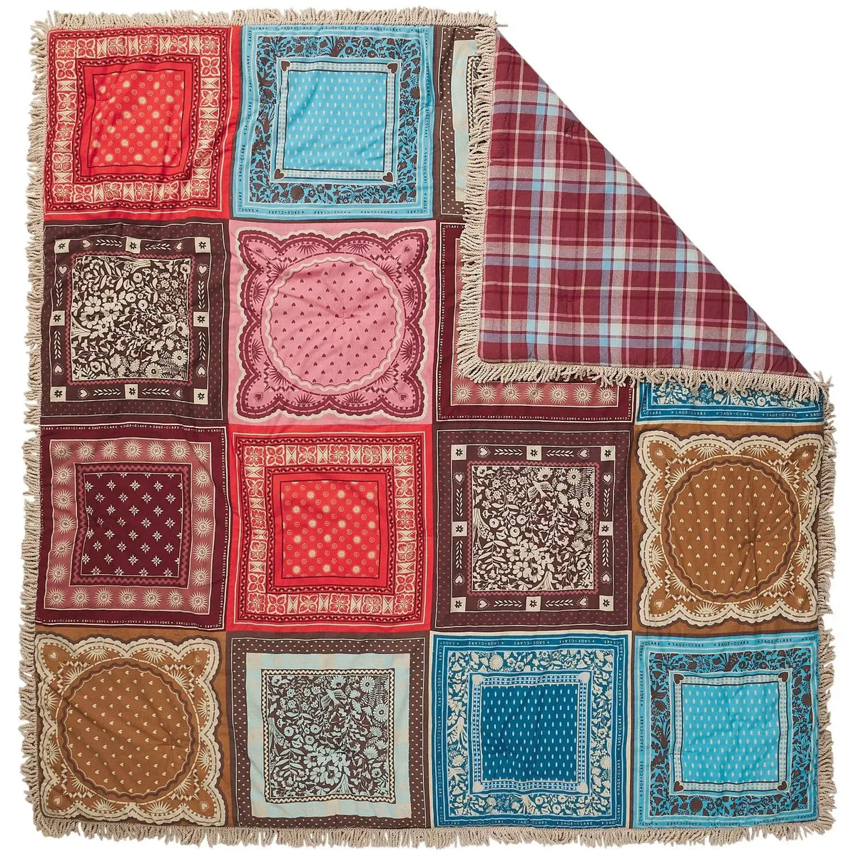 Odessa Patchwork Bedcover-Soft Furnishings-Sage & Clare-The Bay Room