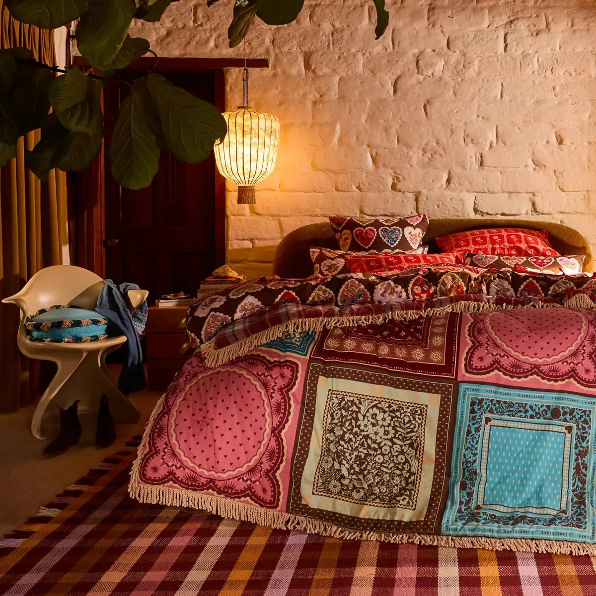 Odessa Patchwork Bedcover-Soft Furnishings-Sage & Clare-The Bay Room