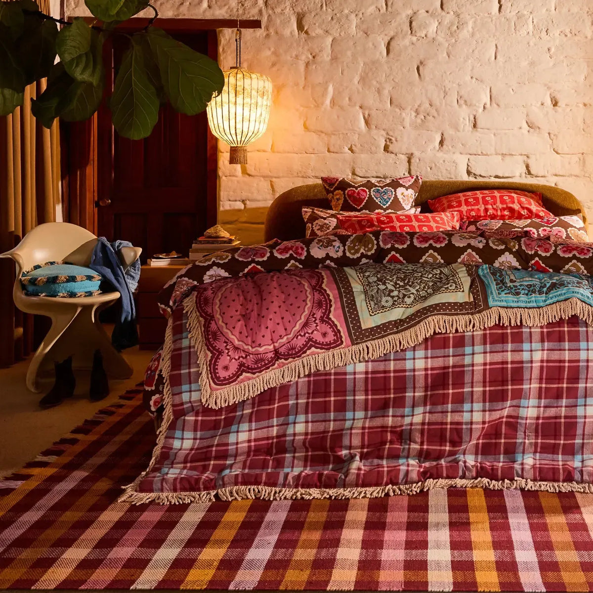 Odessa Patchwork Bedcover-Soft Furnishings-Sage & Clare-The Bay Room