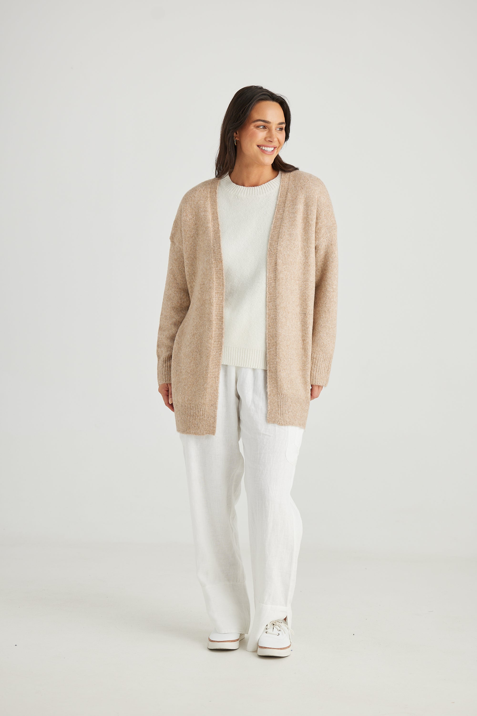 On Deck Cardi - Oatmeal-Knitwear & Jumpers-Holiday-The Bay Room