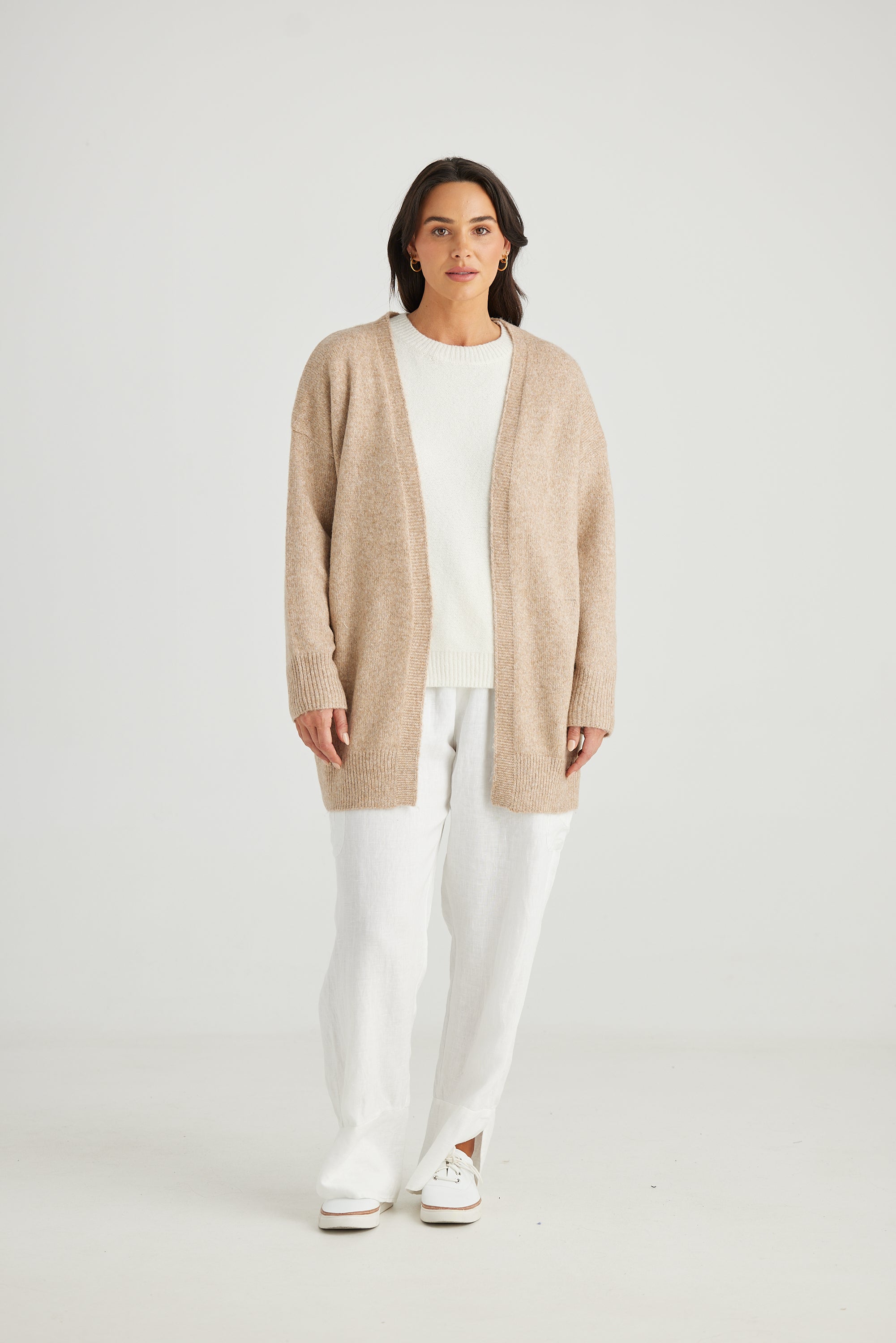 On Deck Cardi - Oatmeal-Knitwear & Jumpers-Holiday-The Bay Room