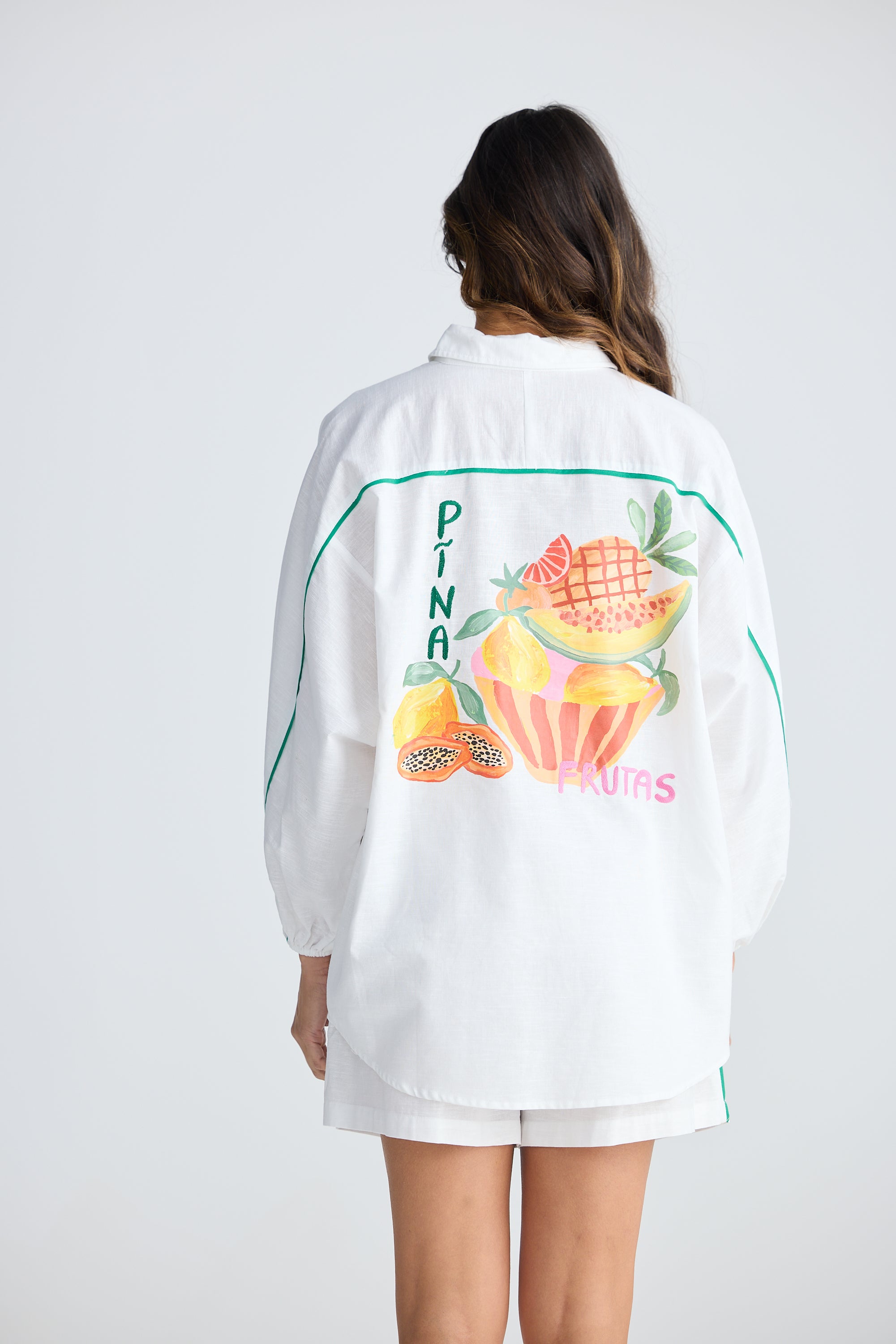 On Vacation Shirt - White Multi-Tops-Holiday-The Bay Room