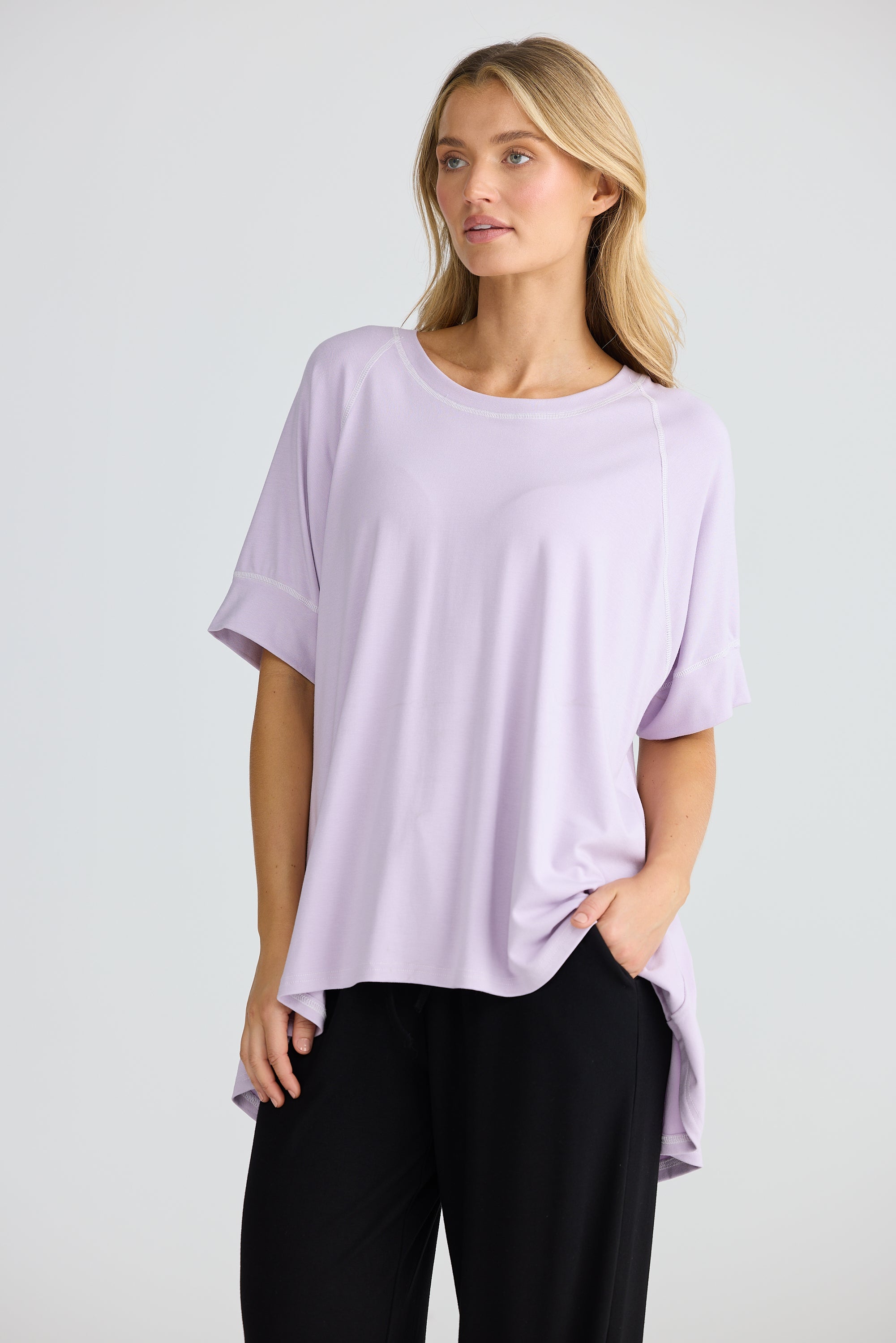 On the Move Tee - Lavender-Tops-Home Love-The Bay Room