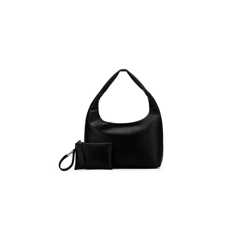 Ophelia Black 2 Piece Hobo Bag-Bags & Clutches-Black Caviar Designs-The Bay Room